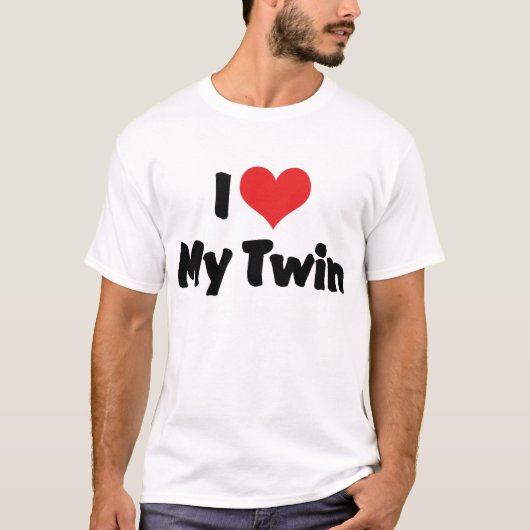 Ik hou van mijn twin T-shirt (Voorkant)