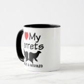 Ik hou van mijn TWO-fretten Mok (Voorkant links)