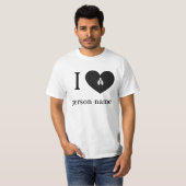 Ik hou van mijn type Custom T-Shirt (Voorkant volledig)