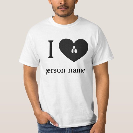 Ik hou van mijn type Custom T-Shirt (Voorkant)