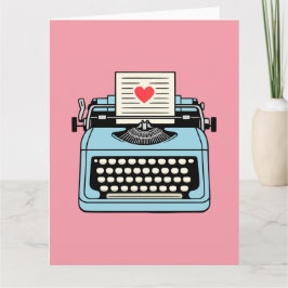 Ik hou van mijn typemachine kaart