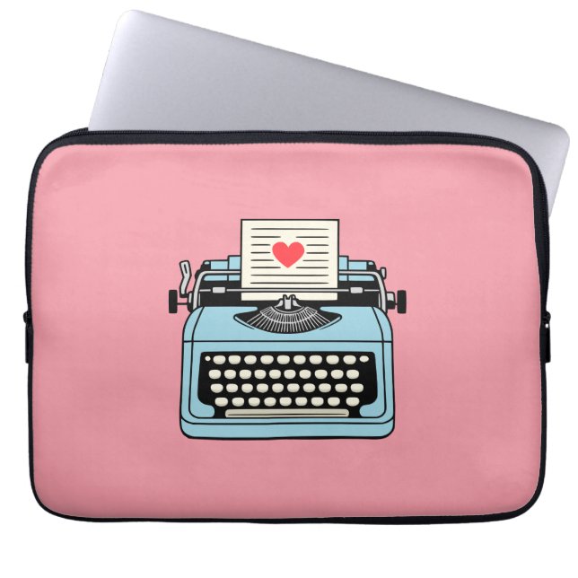 Ik hou van mijn typemachine laptop sleeve (Voorkant)