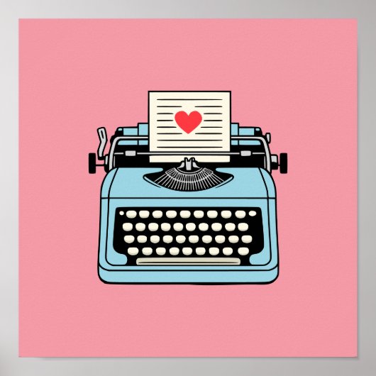 Ik hou van mijn typemachine poster (Voorkant)