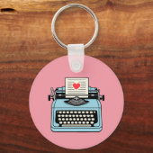 Ik hou van mijn typemachine sleutelhanger (Voorkant)
