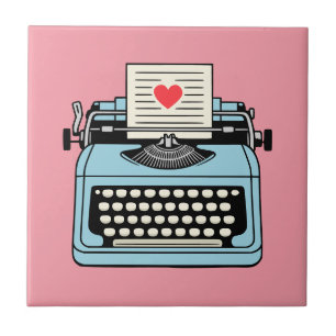 Ik hou van mijn typemachine tegeltje