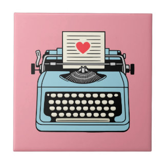 Ik hou van mijn typemachine tegeltje