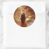 Ik hou van mijn ukelele! ronde sticker (Tas)