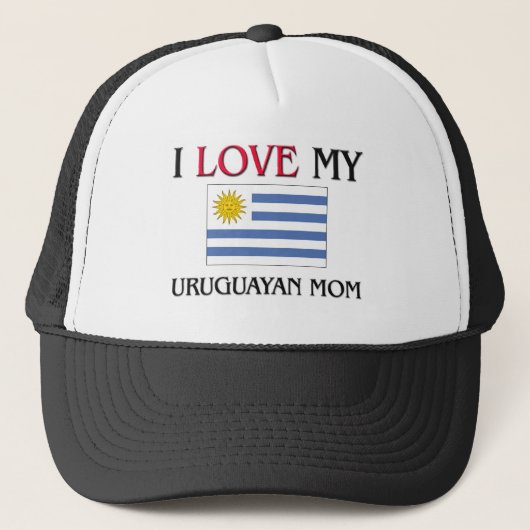 Ik hou van mijn Uruguayaanse moeder Trucker Pet (Voorkant)