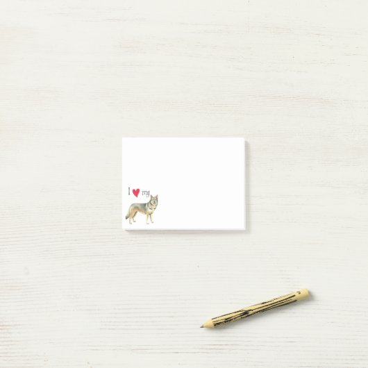 Ik hou van mijn Utonagan Post-it® Notes (Op bureau)