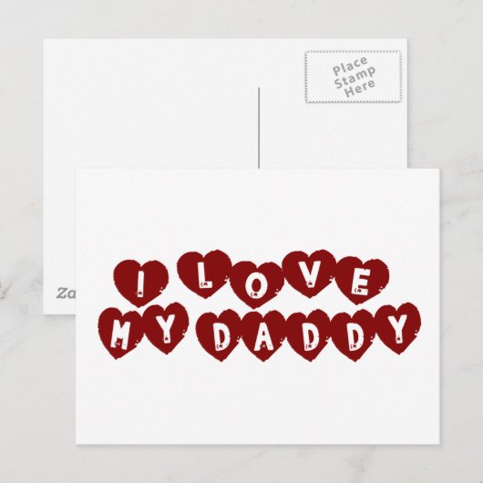 Ik hou van mijn vader briefkaart (Voorkant / Achterkant)
