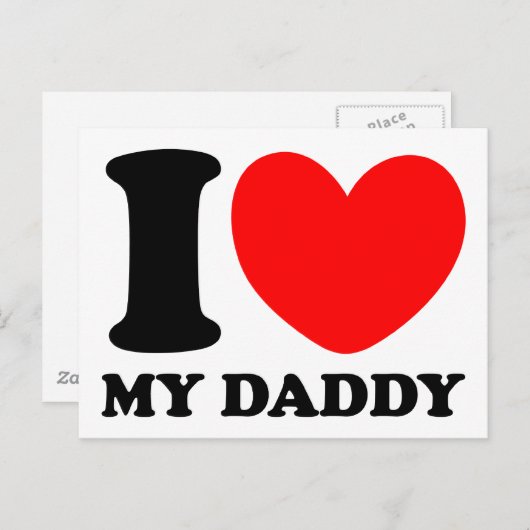 Ik hou van mijn vader briefkaart (Voorkant / Achterkant)