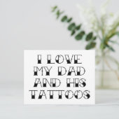 Ik hou van mijn vader en zijn Tattoos Briefkaart (Staand voorkant)