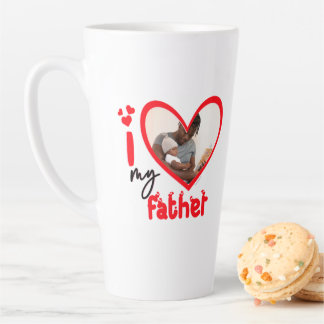 Ik hou van mijn vader Foto Gift Latte Mok