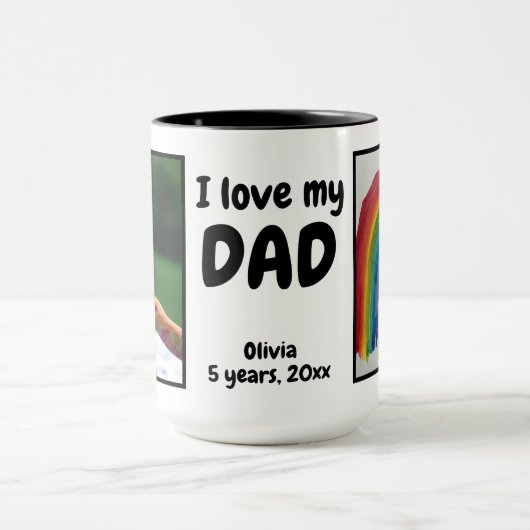 Ik hou van mijn vader foto mok (Midden)
