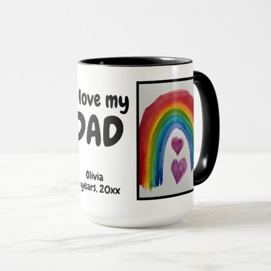 Ik hou van mijn vader foto mok (Voorkant rechts)