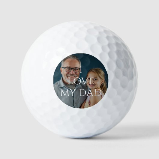 Ik hou van mijn vader foto overlay golfballen (Voorkant)