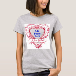 Ik hou van mijn vader! Foto Red Hearts T-shirt