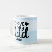 Ik hou van mijn vader Gepersonaliseerde Fotokoffie Koffiemok (Voorkant links)
