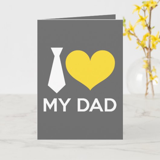 Ik hou van mijn vader kaart (Gele Bloem)