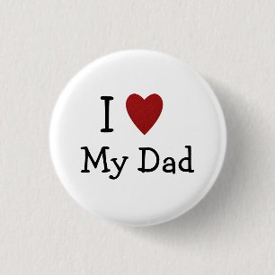 Ik hou van mijn vader Pinback Ronde Button 3,2 Cm