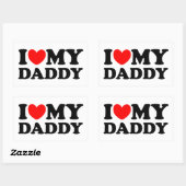 Ik hou van mijn vader rechthoekige sticker (Vel)