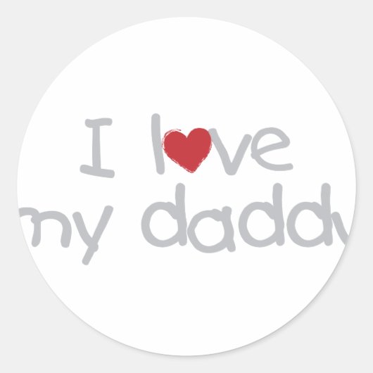 Ik hou van mijn vader ronde sticker (Voorkant)