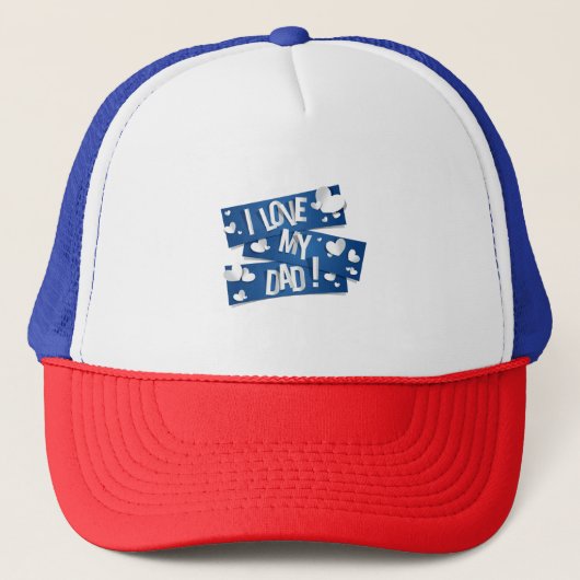 Ik hou van mijn vader Vaderdag Trucker Pet (Voorkant)