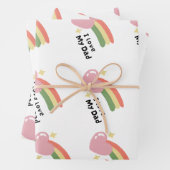 Ik hou van mijn vader Vaderdag verjaardagscadeau o Inpakpapier Vel (In situ)