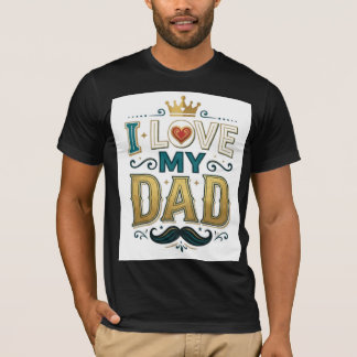 Ik hou van mijn vader vintage Father's Day T-shirt