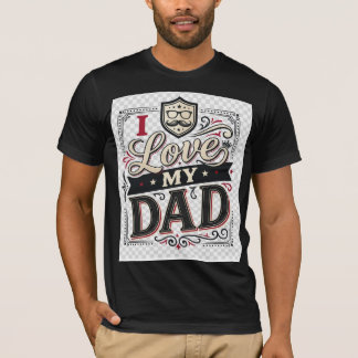 Ik hou van mijn vader vintage Father's Day T-shirt