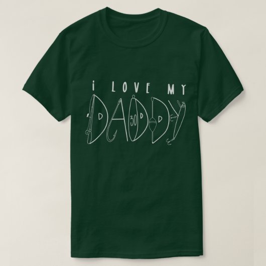 Ik hou van mijn vaders dag Vist mannen T-shirt (Design voorkant)