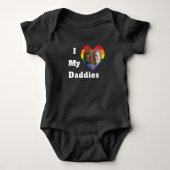 Ik hou van mijn vaders gay pride lhbtq aangepaste romper (Voorkant)