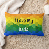 Ik hou van mijn vaders LGBTQ Rainbow Sierkussen Kussen (Deken)