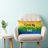 Ik hou van mijn vaders LGBTQ Rainbow Sierkussen Kussen (Stoel)