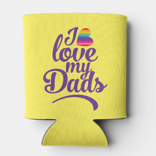Ik hou van mijn vaders - LGBTQ Vaderdag Pride Blikjeskoeler (Achterkant)
