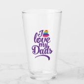 Ik hou van mijn vaders - LGBTQ Vaderdag Pride Glas (Voorkant)