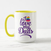 Ik hou van mijn vaders - LGBTQ Vaderdag Pride Mok (Links)