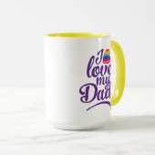 Ik hou van mijn vaders - LGBTQ Vaderdag Pride Mok (Voorkant rechts)