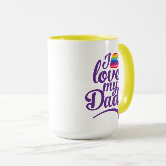 Ik hou van mijn vaders - LGBTQ Vaderdag Pride Mok (Voorkant rechts)