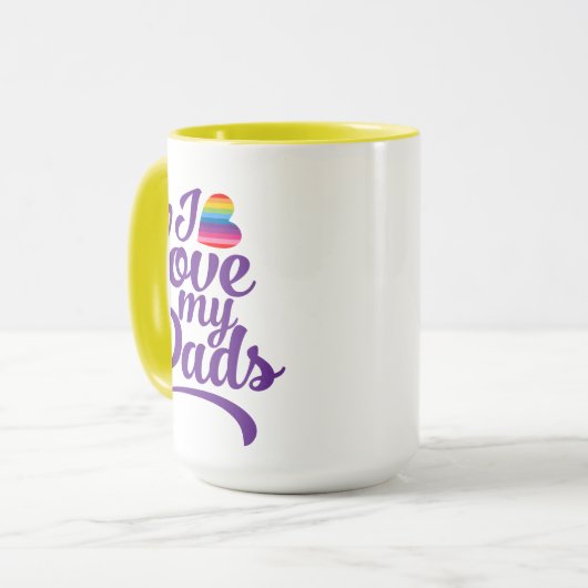Ik hou van mijn vaders - LGBTQ Vaderdag Pride Mok (Voorkant links)
