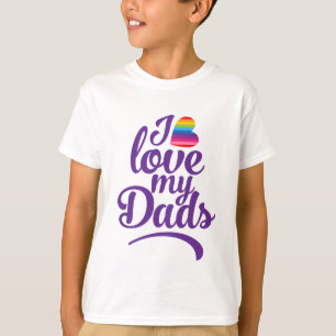 Ik hou van mijn vaders - LGBTQ Vaderdag Pride T-shirt