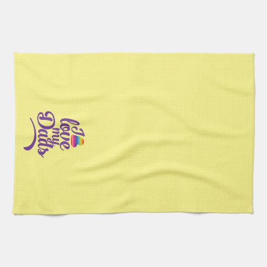 Ik hou van mijn vaders - LGBTQ Vaderdag Pride Theedoek (Horizontaal)