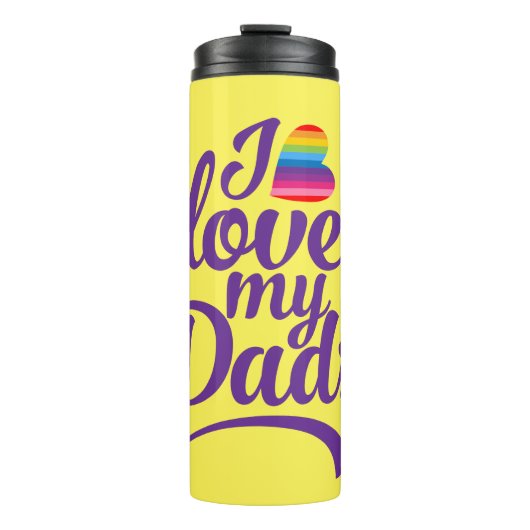 Ik hou van mijn vaders - LGBTQ Vaderdag Pride Thermosbeker (Voorkant)