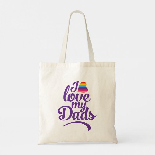 Ik hou van mijn vaders - LGBTQ Vaderdag Pride Tote Bag (Achterkant)