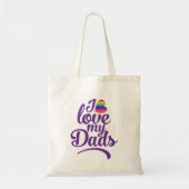 Ik hou van mijn vaders - LGBTQ Vaderdag Pride Tote Bag (Voorkant)