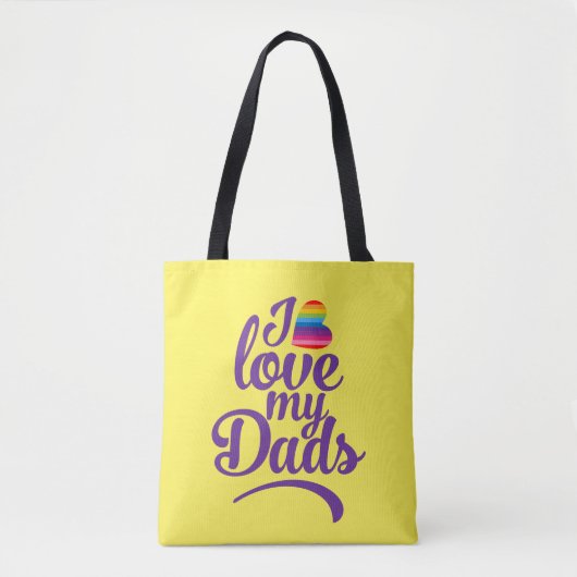 Ik hou van mijn vaders - LGBTQ Vaderdag Pride Tote Bag (Voorkant)