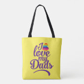 Ik hou van mijn vaders - LGBTQ Vaderdag Pride Tote Bag (Achterkant)