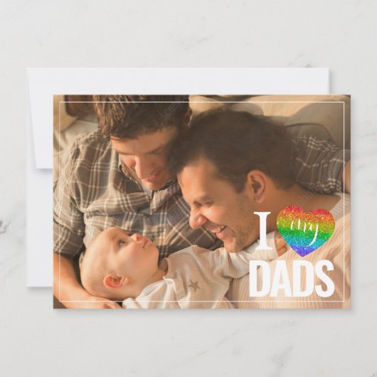 Ik hou van mijn vaders | Rainbow Heart Fathers Day (Voorkant)