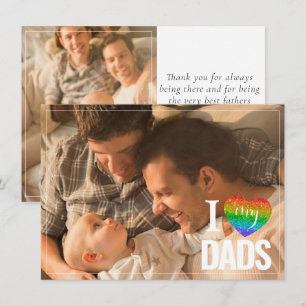 Ik hou van mijn vaders   Rainbow Heart Fathers Day