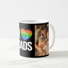 Ik hou van mijn vaders | Rainbow Heart Fathers Day Koffiemok